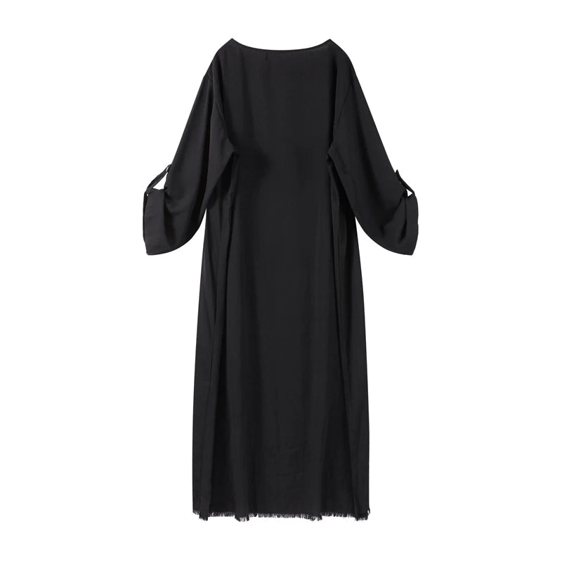 Women’s Casual Spring Summer Pants Set – Elegant Loose-Fit Pullover with Irregular Neck and Wide-Leg Pants for Effortless Everyday Sophistication