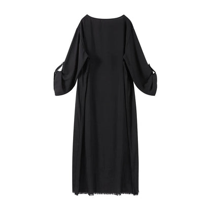 Women’s Casual Spring Summer Pants Set – Elegant Loose-Fit Pullover with Irregular Neck and Wide-Leg Pants for Effortless Everyday Sophistication