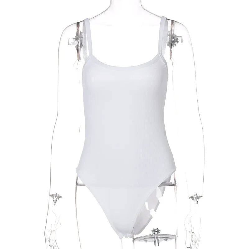 Strappy Bodycon Bodysuit – Sleeveless Sheer Jumpsuit for a Sexy Summer Look Perfect for Beach Getaway