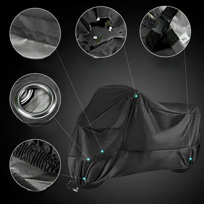 All-Season Waterproof Motorcycle Cover – UV-Protected, Dustproof Outdoor Bike Cover in ML to XXXXL Sizes for Ultimate Protection