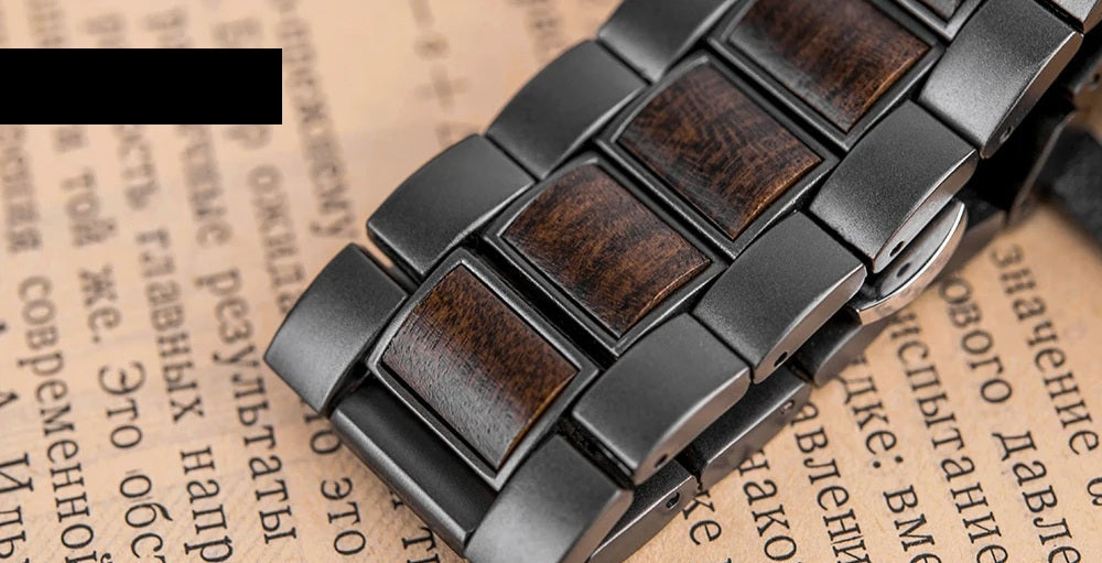 Wooden Men’s Watch Relogio Masculino – Stylish Chronograph Military Timepiece in Gift Box, Eco-Friendly Design for Everyday Elegance