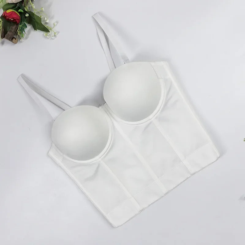 Strapless Backless Bodysuit – Sexy Slimming Crossbody Vest with Chest Wrap and Fishbone Support for Beautiful Silhouette Appeal