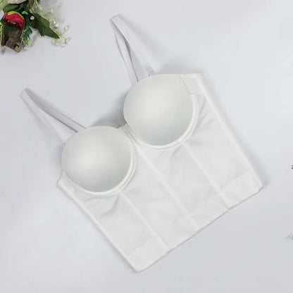 Strapless Backless Bodysuit – Sexy Slimming Crossbody Vest with Chest Wrap and Fishbone Support for Beautiful Silhouette Appeal