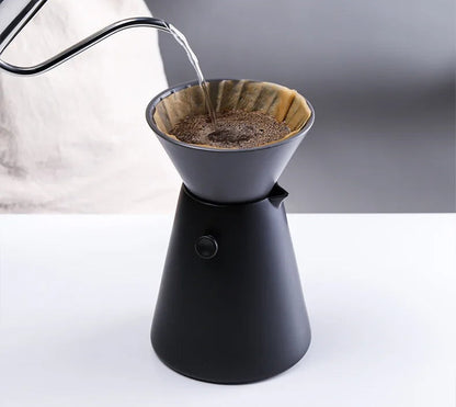 Ceramic Pour Over Coffee Maker Set – 650ml Drip Coffee Filter Pot for Home Brewing, Rich Flavor Extraction, and Daily Coffee Ritual