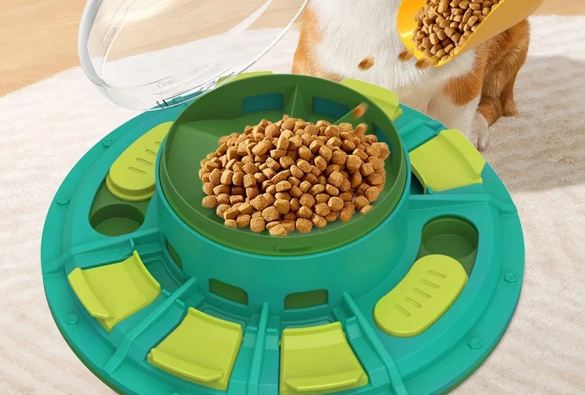 Dog Puzzle Slow Feeder Toy – Interactive Treat Dispenser Bowl for Puppy IQ Training, Food Leaking Enrichment & Smart Playtime
