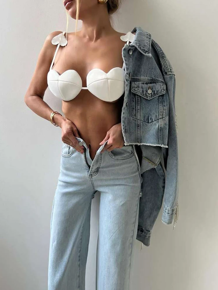 Sexy Lace-Up Backless Heart Love Top – Sleeveless Low-Neck Women’s Summer Fashion Crop Top with Tassel Detail