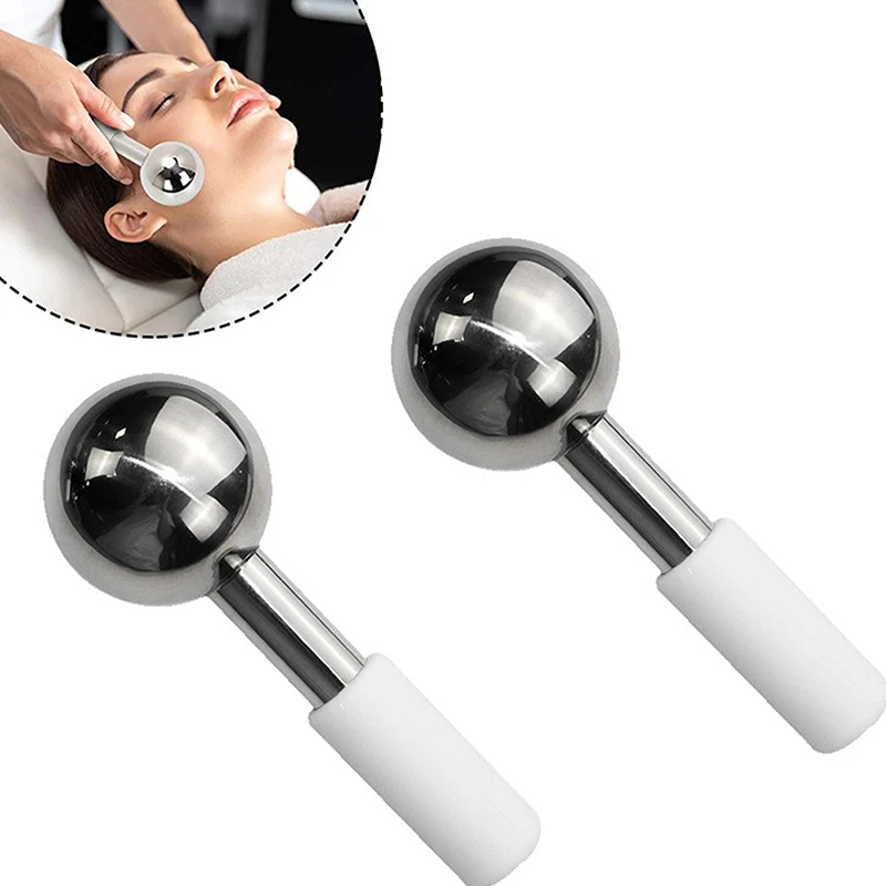 Stainless Steel Facial Ice Ball Roller – Cold Therapy Massage Tool for Tightening, Puffiness Reduction, Blood Circulation, and Soothing Facial Rejuvenation at Home