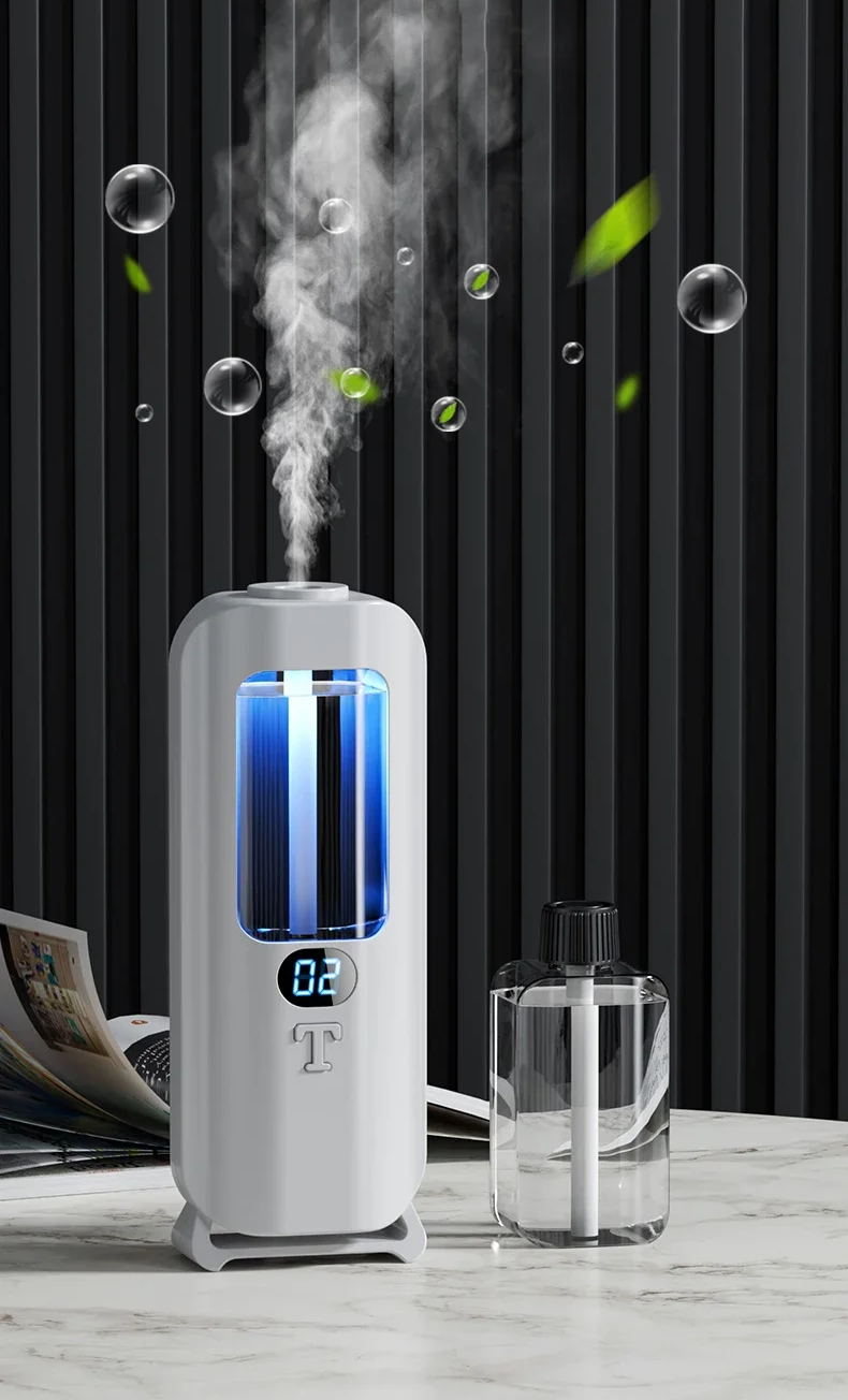 USB Aromatherapy Air Humidifier – Rechargeable 33.8oz Fragrance Diffuser for Long-Lasting Room Freshness in Office or Bathroom