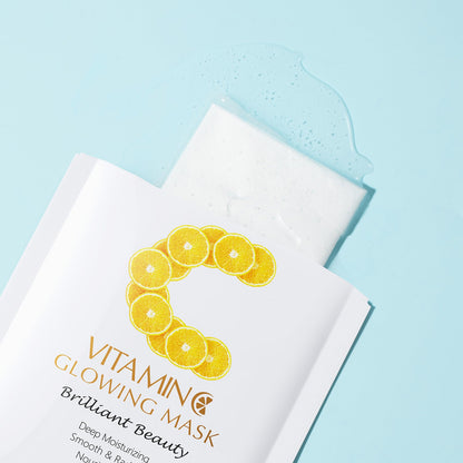Hydrating Face Mask Set – 15-Piece Vitamin C, Snail, and Sakura Sheet Masks for Brightening, Moisturizing, and Revitalizing All Skin Types
