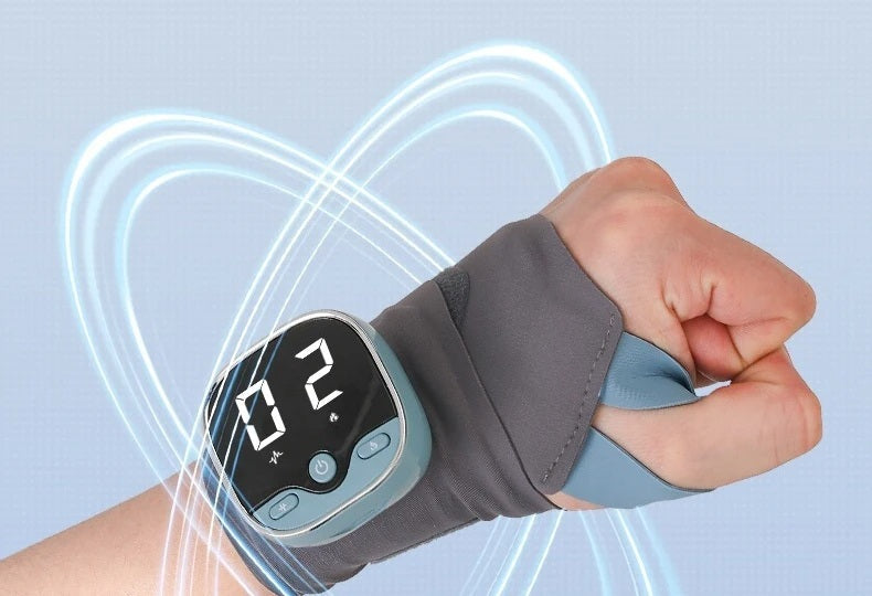 Electric Heating Wrist Massager – Carpal Tunnel Therapy with 5 Heat Levels & 3 Vibration Modes Wrist Support Brace Band