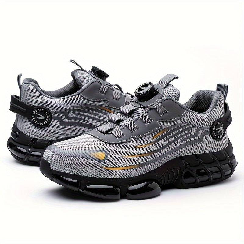 Men’s Steel Toe Safety Work Shoes – Breathable Non-Slip Sneakers with Puncture Protection for Outdoor & Casual Wear