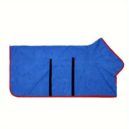 Soft Absorbent Dog Bathrobe – Quick-Dry Pet Towel Robe for Cozy After-Bath Warmth, Ideal for Small & Large Breeds