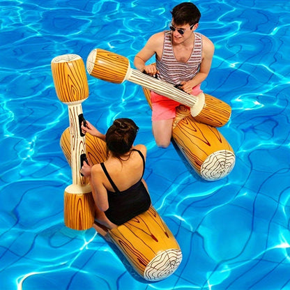 Inflatable Floating Row Toy Set – Summer Pool & Beach Water Sports Swim Ring Party Float with Oars for Adults