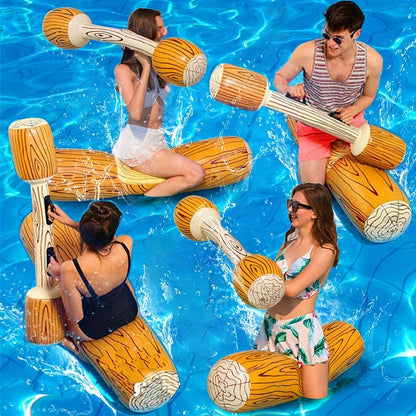 Inflatable Floating Row Toy Set – Summer Pool & Beach Water Sports Swim Ring Party Float with Oars for Adults