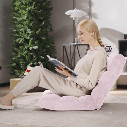 Maxmass Ultimate Adjustable 14-Position Floor Chair - Ergonomic Folding Lazy Gaming Sofa with Cushioned Seat and Backrest