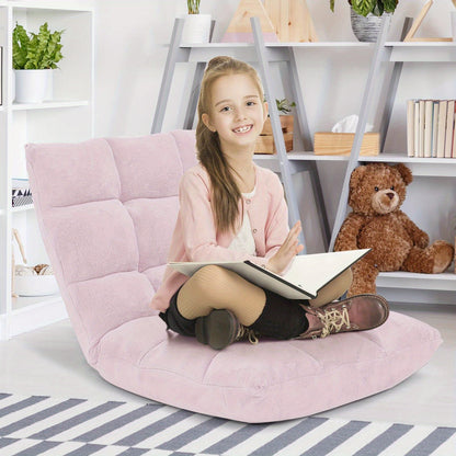 Maxmass Ultimate Adjustable 14-Position Floor Chair - Ergonomic Folding Lazy Gaming Sofa with Cushioned Seat and Backrest