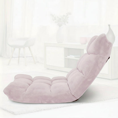 Maxmass Ultimate Adjustable 14-Position Floor Chair - Ergonomic Folding Lazy Gaming Sofa with Cushioned Seat and Backrest