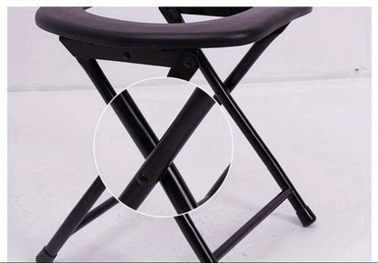 Multifunctional Foldable Potty Chair – Adult Toilet Stool with Cushioned Seat and Steel Frame, Compact Design for Elderly Use