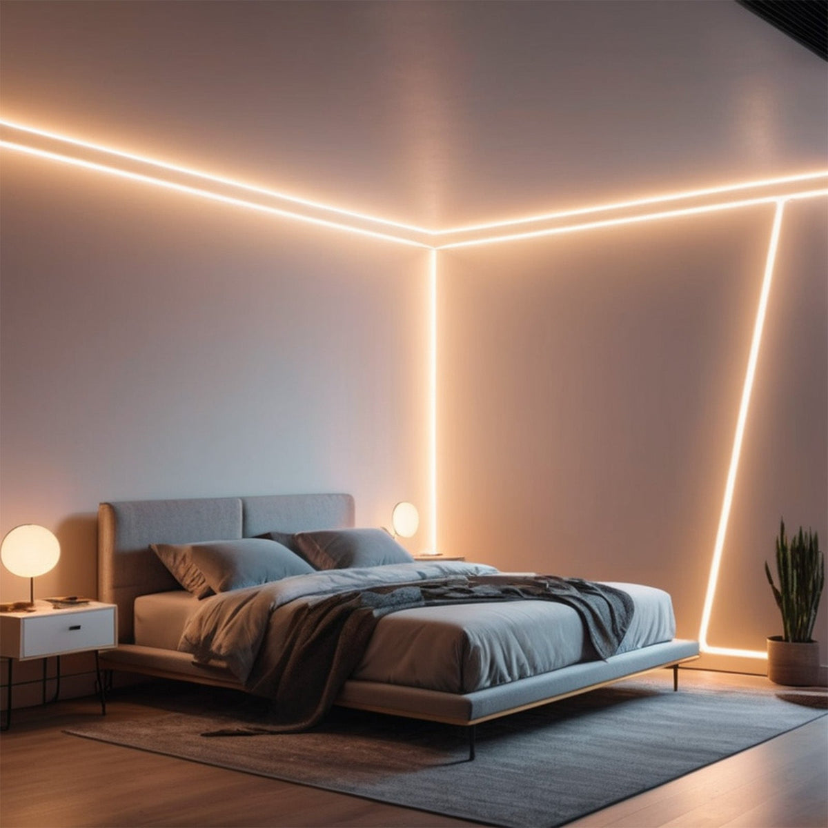 Flexible LED Neon Strip Light – Cuttable Warm White 3000K USB Decorative Lighting for Custom Signage, Room Ambience & Creative Home Décor