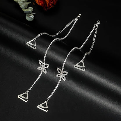 Adjustable Rhinestone Butterfly Body Chain- Sparkling Off-Shoulder Jewelry Piece That Adds Glam to Any Outfit Instantly