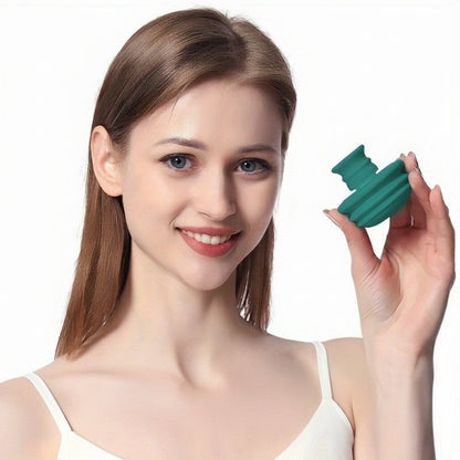 Portable Facial Toning Exerciser – Non-Electric Green V-Line Double Chin Shaper for Skin Firming, Jawline Sculpting, Wrinkle Reduction & Daily Beauty Training
