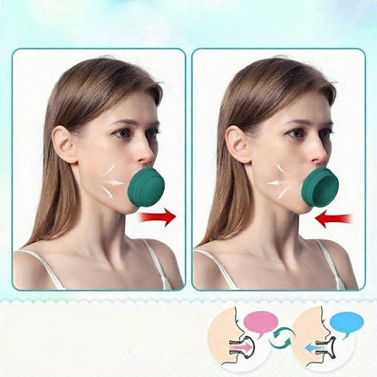 Portable Facial Toning Exerciser – Non-Electric Green V-Line Double Chin Shaper for Skin Firming, Jawline Sculpting, Wrinkle Reduction & Daily Beauty Training