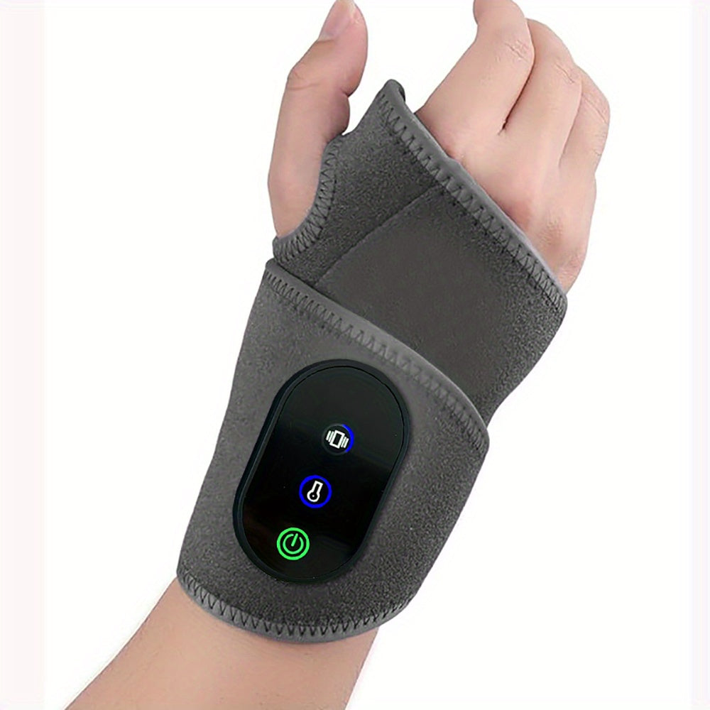 USB Heated Wrist Brace Massager – Portable Electric Wrap with Targeted Pain Relief & Adjustable Heat for Both Hands & Daily Use