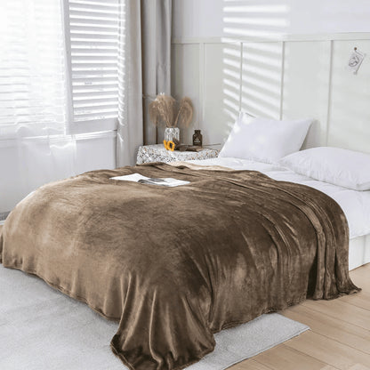 Super Soft Flannel Throw Blanket, Warm Bedspread