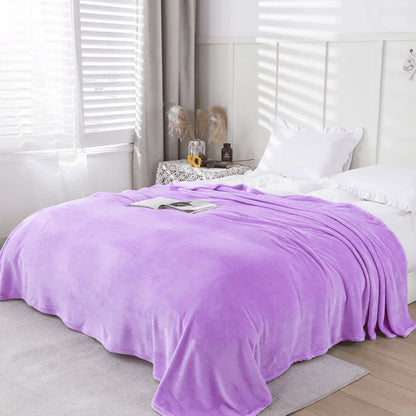 Super Soft Flannel Throw Blanket, Warm Bedspread