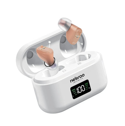 Nebroo Infinity Hearing Aid & Amplifier | 4-in-1 Environment Settings | 19 Hour Battery Life