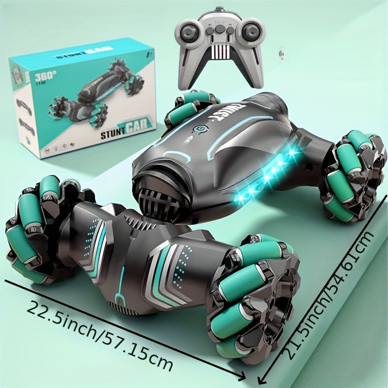 Remote Control Stunt Car – Music-Powered 4-Wheel Off-Road Drift Toy for Kids with Twist Climbing Design Perfect Holiday Gift