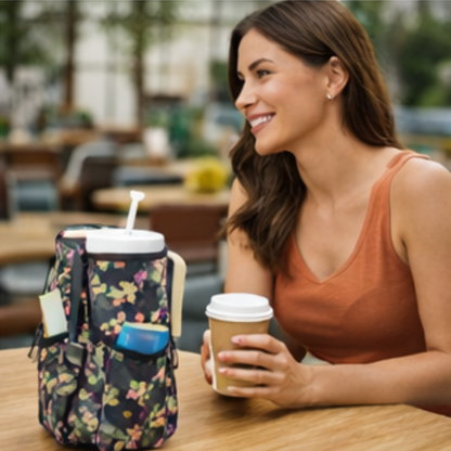 Insulated Water Bottle Carrier Bag – 40oz Sling Holder with Phone Pocket & Straw Lid Cover for Gym, Travel & Outdoor Activities