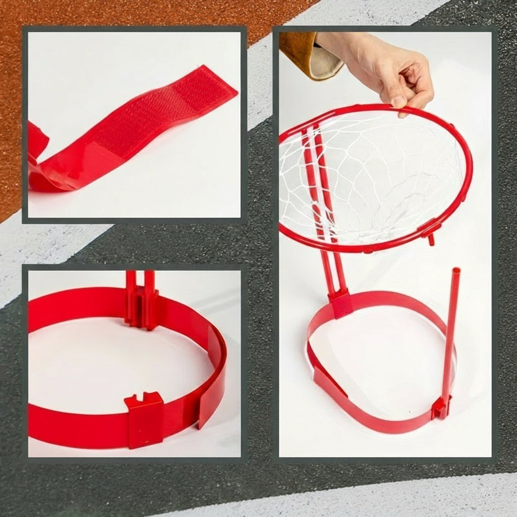 Head Hoop Basketball Party Game Set – 2 Adjustable Basket Net Headbands with 20 Balls for Family, Kids & Carnival Events