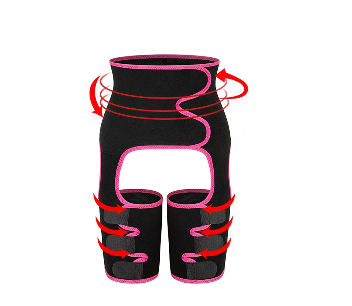 Neoprene Thigh Trimmer and Slimming Belt – Sweat Shapewear for Women to Burn Fat, Sculpt Legs, and Enhance Waistline Definition