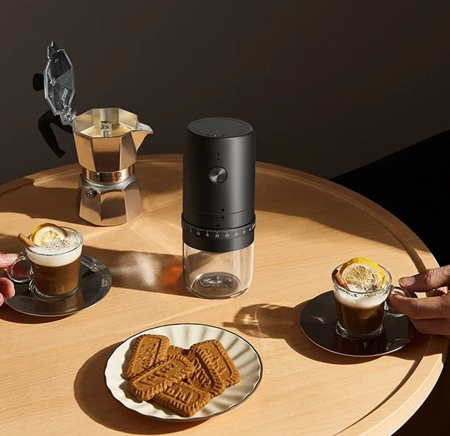 Electric Coffee Bean Grinder – 1800mAh Rechargeable Grinder with 40 Adjustable Gears for Fresh Home Brewing & Flavorful Mornings
