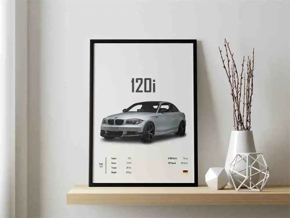 Retro German Supercar Poster Set – Pop Aesthetic Canvas Wall Art Featuring M8, M4, R8, RS6 for Garage or Home Decor