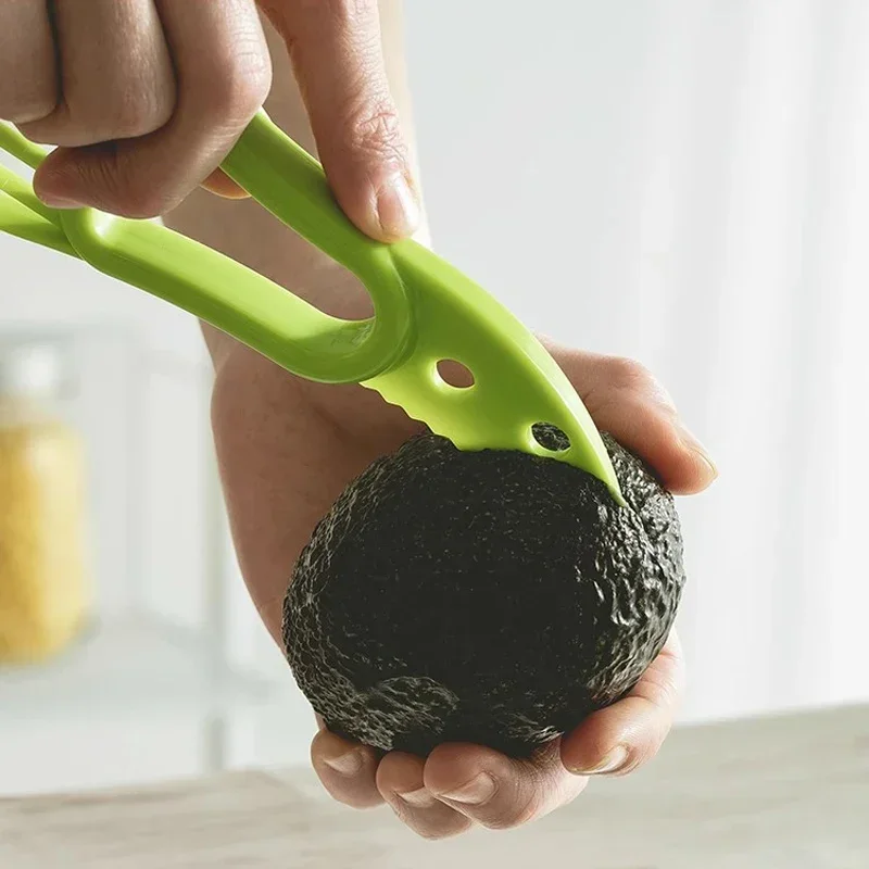 Three-in-One Avocado Slicer Set – Fruit Peeler, Corer and Pulp Separator Kitchen Tool for Easy Avocado Preparation