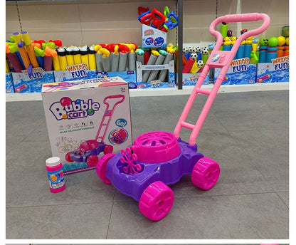 Outdoor Bubble Tank Car Toy – Motorized Bubble Blowing Trolley for Kids, Summer Play, Garden Fun & Gift Idea