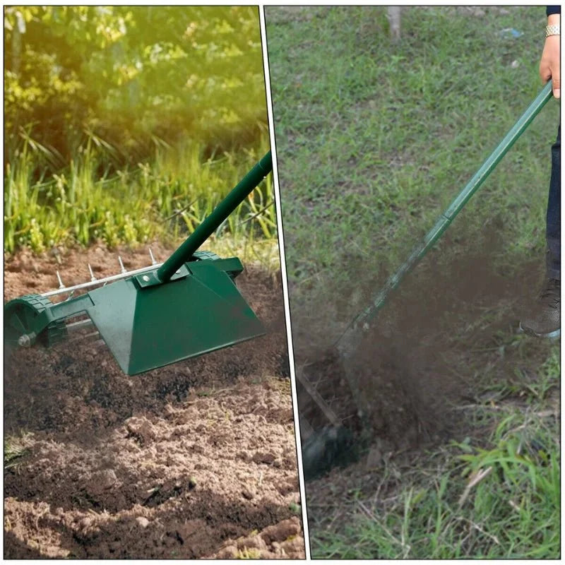 Lawn Aerator - Portable Rolling Grass Spike Roller Adjustable Handle 18″