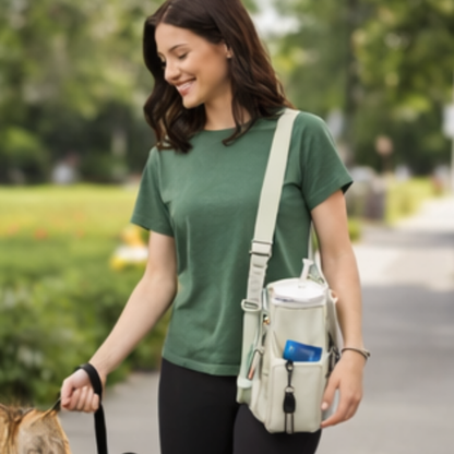 Insulated Water Bottle Carrier Bag – 40oz Sling Holder with Phone Pocket & Straw Lid Cover for Gym, Travel & Outdoor Activities