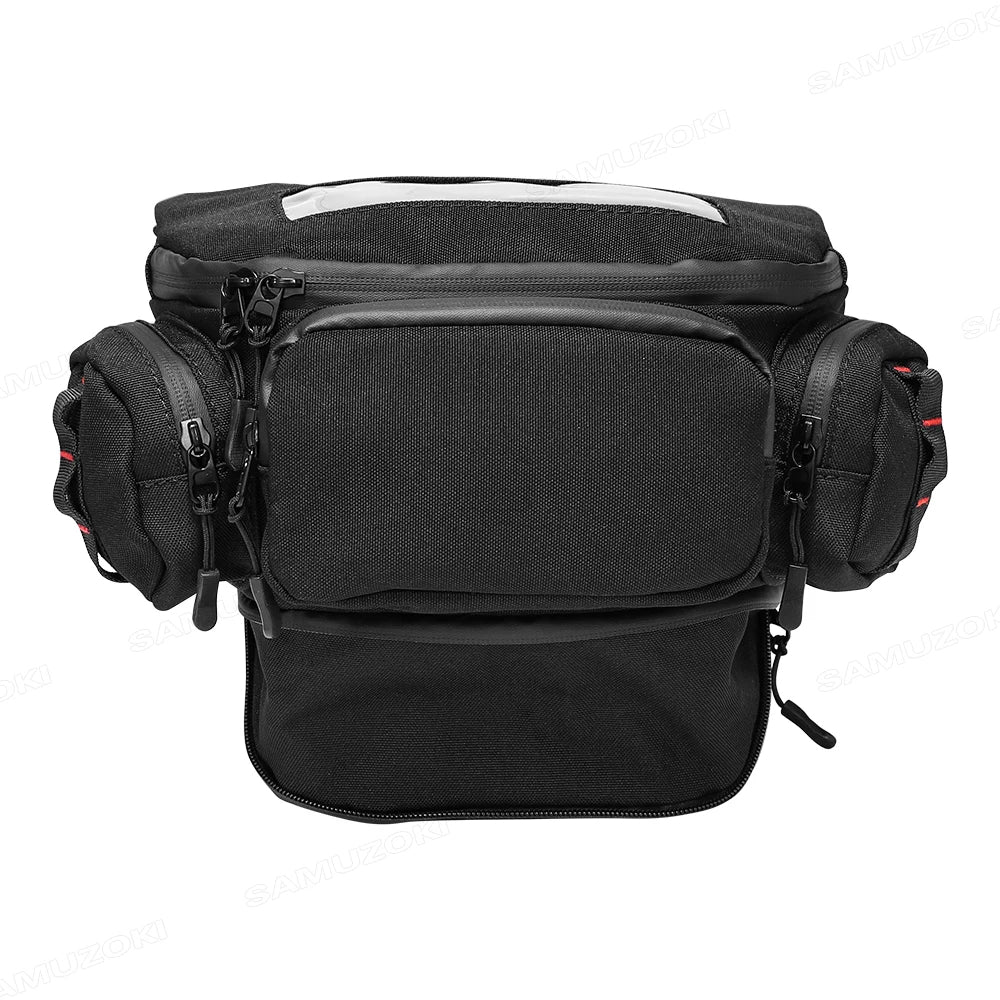 Motorcycle Handlebar & Windshield Storage Bag – Touchscreen Phone Holder, Fuel Tank Pouch, Earphone Case for Vespa & TMAX