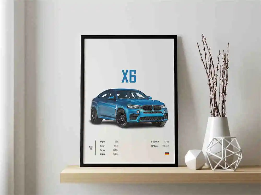 Retro German Supercar Poster Set – Pop Aesthetic Canvas Wall Art Featuring M8, M4, R8, RS6 for Garage or Home Decor