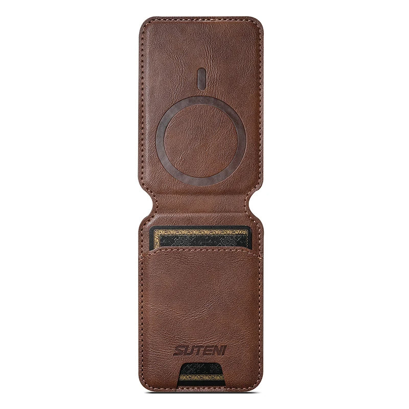 Leather Phone Wallet Bag – Magnetic iPhone 15 14 13 12 Pro Max Case with Card Holder, Crossbody Style & Secure Protection