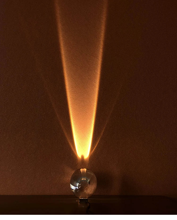 Italian Designer Crystal Table Lamp – LED Egg-Shaped Night Light Projector for Bedroom, Living Room and Luxury Home Decor