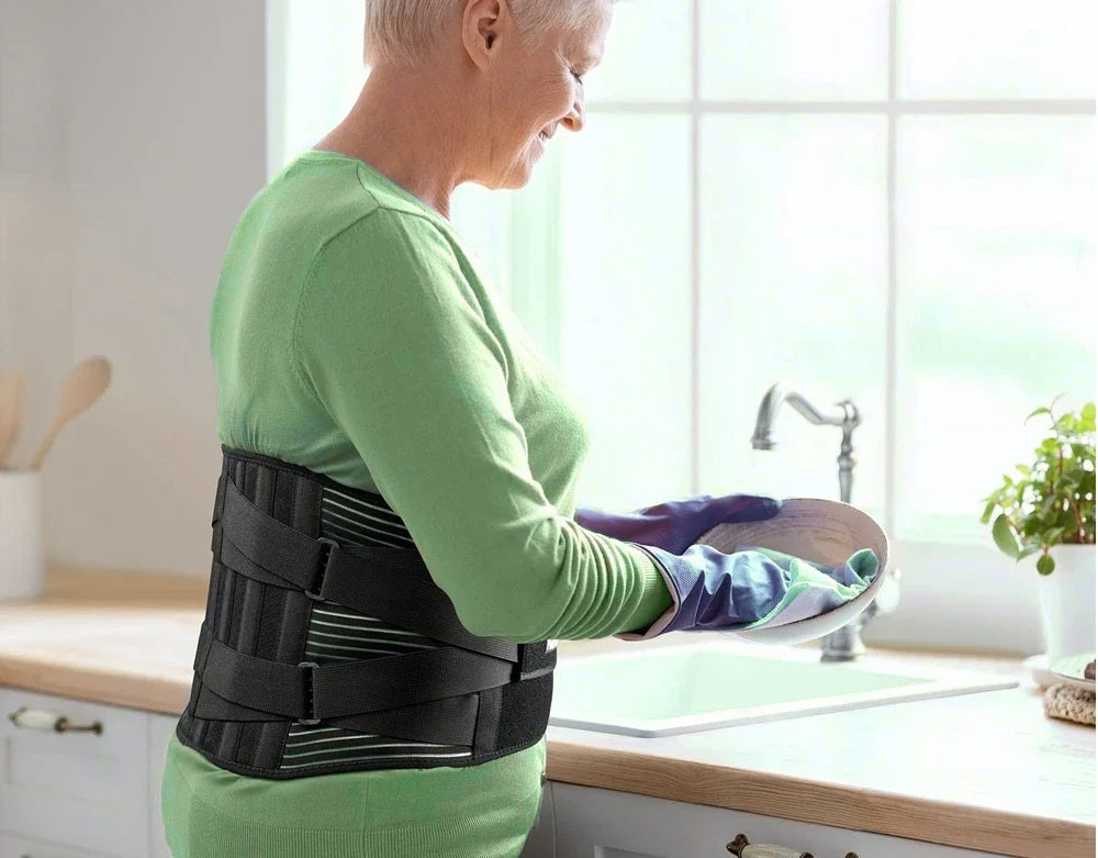Adjustable Back Brace for Pain Relief – Breathable Lumbar Support Belt for Herniated Disc, Sciatica, and Scoliosis Recovery