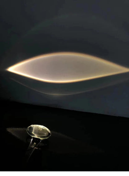 Italian Designer Crystal Table Lamp – LED Egg-Shaped Night Light Projector for Bedroom, Living Room and Luxury Home Decor
