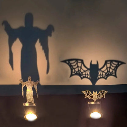 Halloween Decorative Candle Holder – Scary Resin Candlestick Ornament Desk Accessory for Haunted Room Ambiance and Festival Party Décor