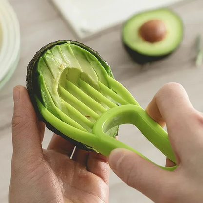 Three-in-One Avocado Slicer Set – Fruit Peeler, Corer and Pulp Separator Kitchen Tool for Easy Avocado Preparation