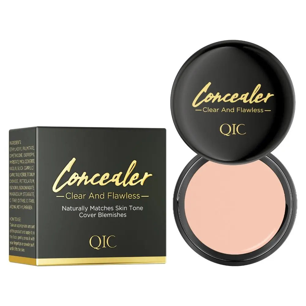 Waterproof Full Coverage Concealer – Plant-Based Matte Cream to Hide Scars, Blemishes & Dark Spots for All Skin Tones