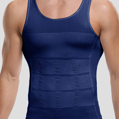Men’s Compression Body Shaper Tank Top – Slimming Vest with Firm Control for Fitness, Posture Support, and Everyday Wear